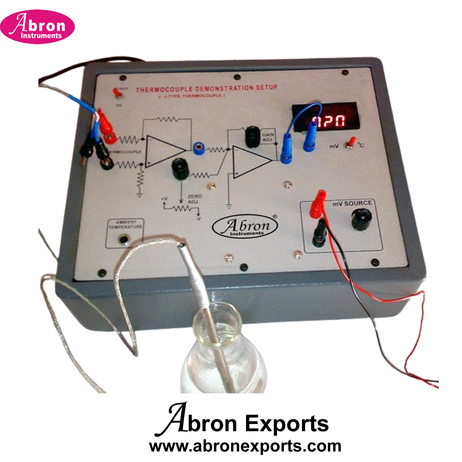Thermocouple Setup Thermo EMF With Digital Meter Power Supply Trainer Kit Abron AE-1260D 